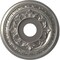 Ekena Millwork Baltimore Thermoformed PVC Ceiling Medallion Fits Canopies up to 6 1/2-in., Aged Dark Steel CMP16BACST - alternate 1
